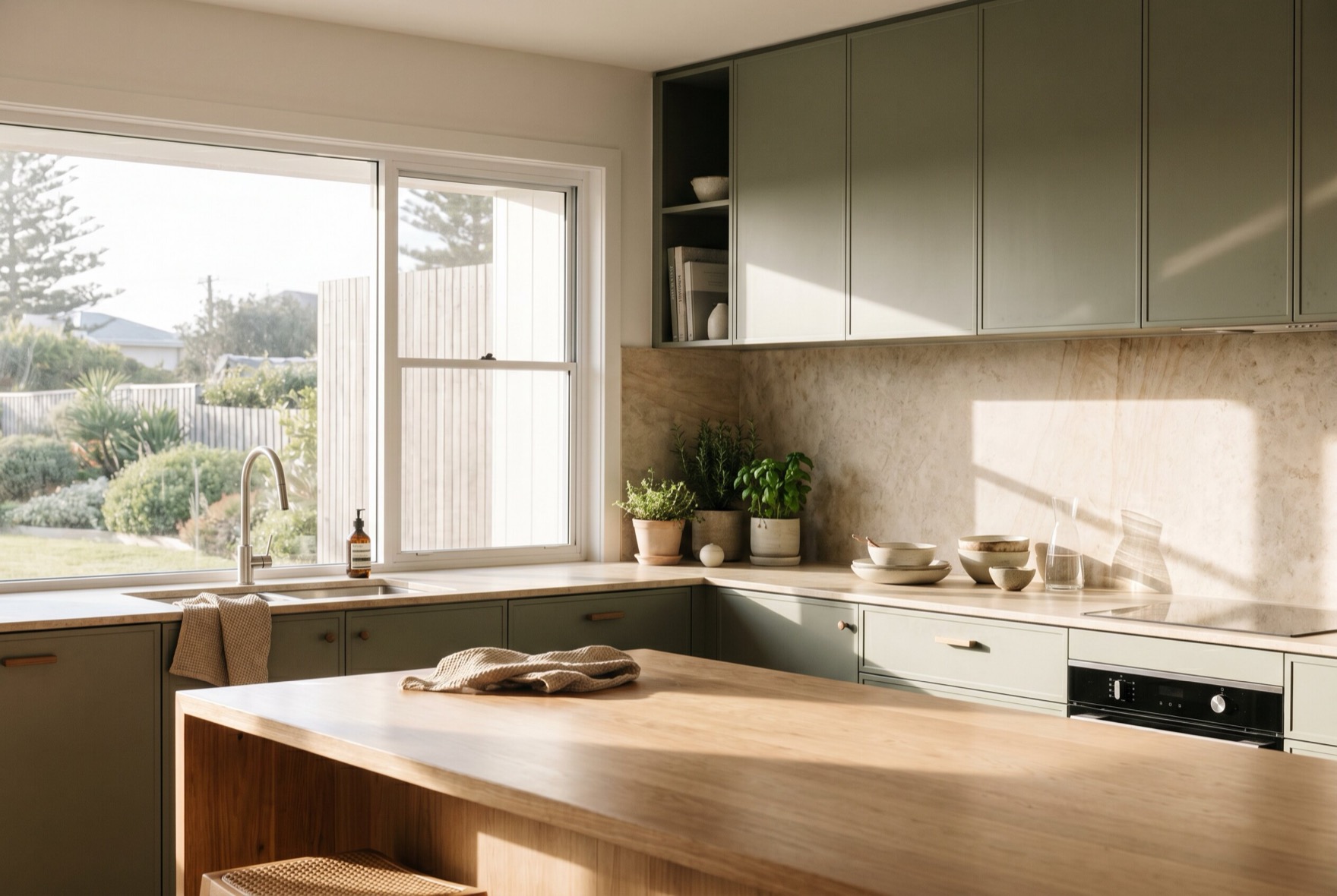 A clean, bright kitchen in a Newcastle home