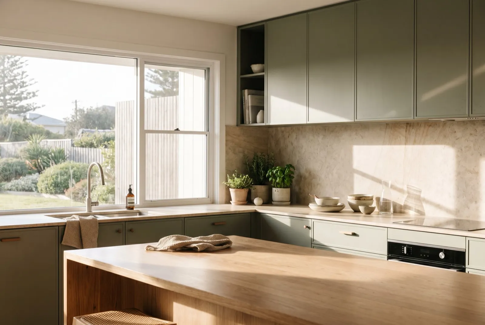 A clean, bright kitchen in a Newcastle home